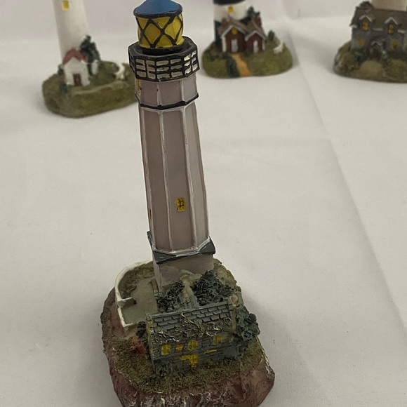 Tradewind Bay By the Shore Polystone Gray Lighthouse with Gothic Manor Attached - Picture 4 of 11